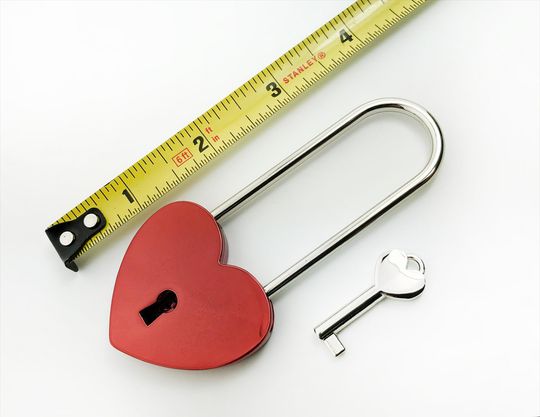 Personalized Red Heart Love Lock  Engraved Padlock with Names and Wedding Date