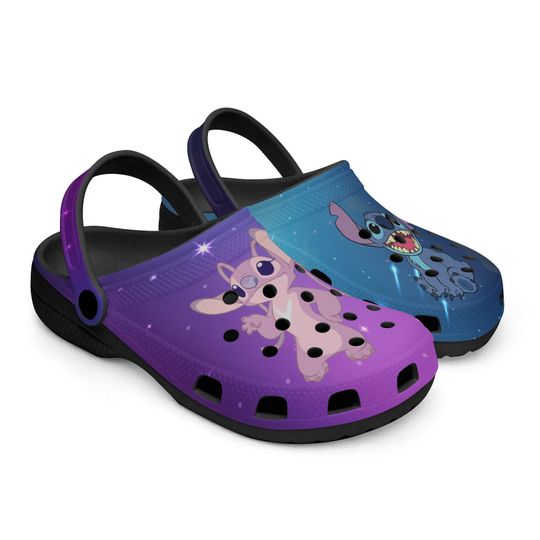 Stitch and Angel Clogs, Disney Clogs, Stitch Clogs, Angel Clogs