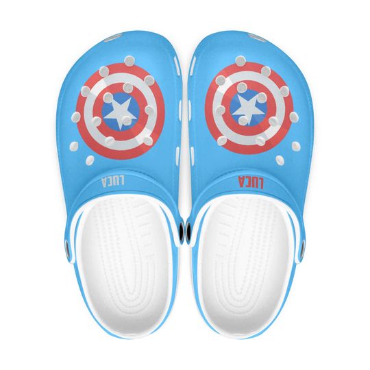 Superhero Clogs, Disney Clogs, Captain America Clogs,