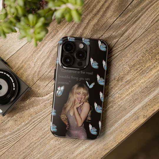 Tough Phone Cases - Sabrina Carpenter Inspirational Butterfly Design, Quote Phone Cover, Protective Case, Artist Phone Case