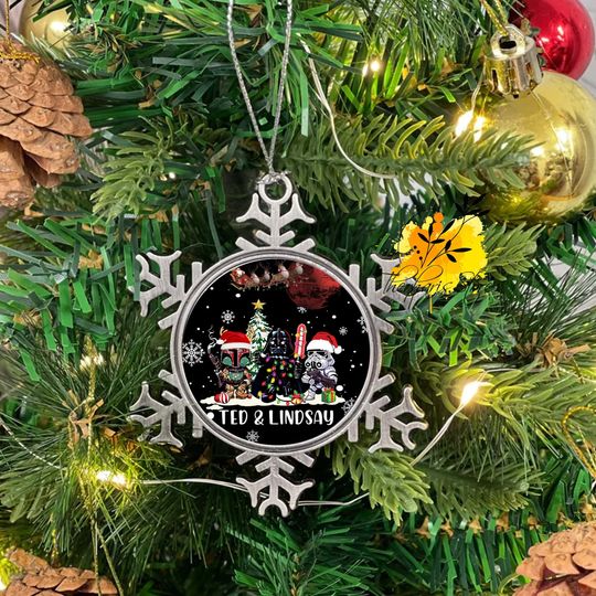 Custom Star Wars Christmas Snowflake Ornaments, Disney 2022 Christmas
