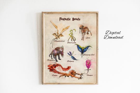 Wizarding Inspired Fantastic Beasts Poster