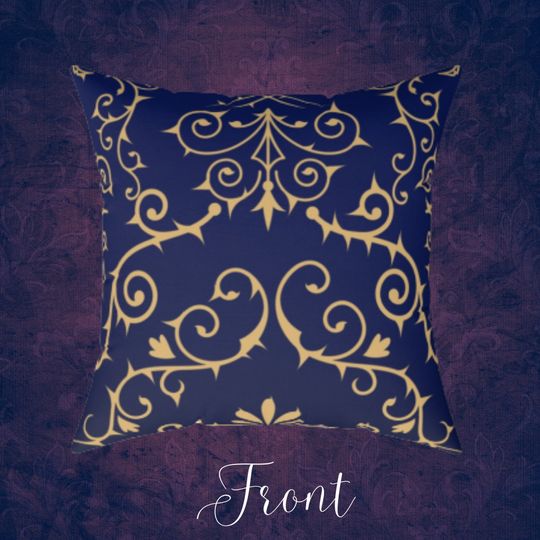 Pillow: Haunted Mansion Nightmare Before Christmas  Ornate Thorns Throw Pillow