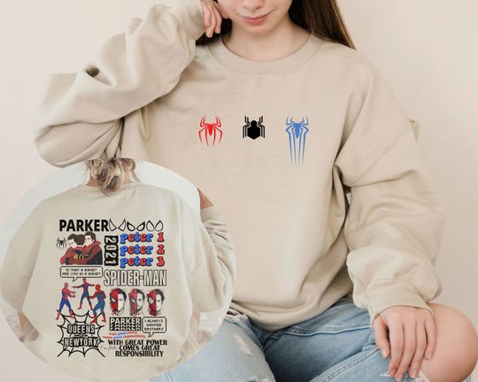 Spiderman Marvel No Way Home Avengers Double Sided Sweatshirt