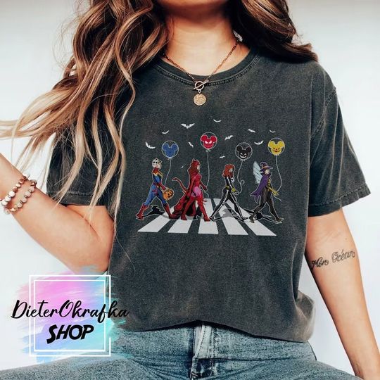 Female Avengers Shirt, Disney Comfort Colors Shirt, Black Window shirt, Captain Marvel Wasp Scarlet Witch, Avengers Shirt, Abbey Road Shirt