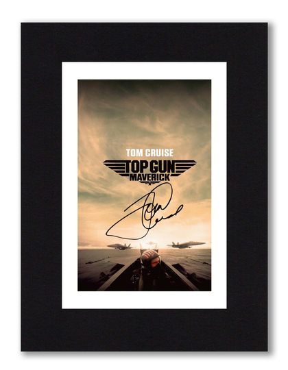 Tom Cruise Mounted Autograph Signed Top Gun Photo Top Gun 2  Maverick Memorabilia Poster