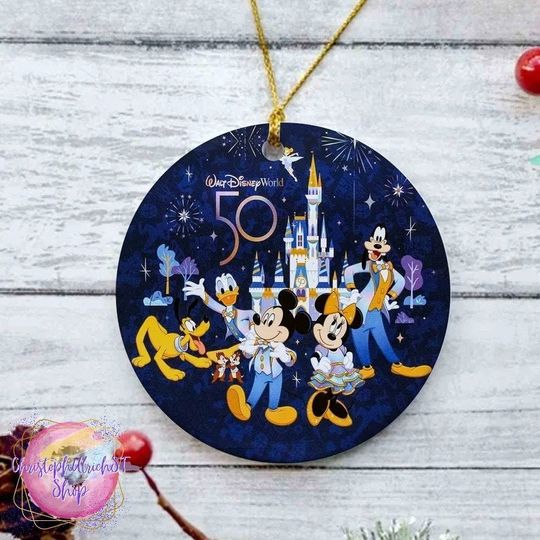 Personalized Disney 50th Anniversary Ornament, Mickey and Friends Ornament