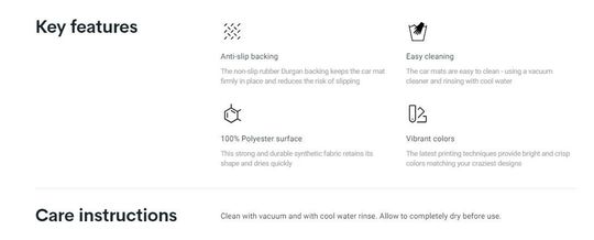 Vampire lips car mat set 4pc