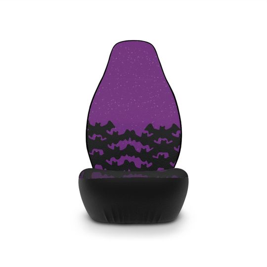 Purple bats car seat cover set