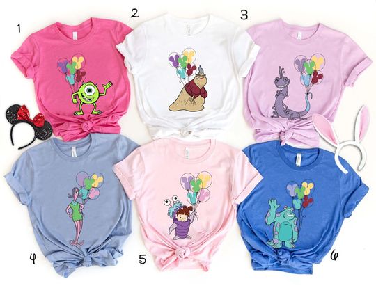 Disney Monsters Inc Shirts, Monsters Group Matching Shirt