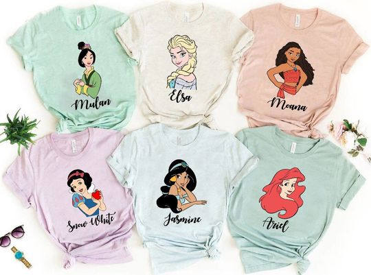 Disney Princess Shirt, Princess Character Shirt, Princess Trip Family Tshirt
