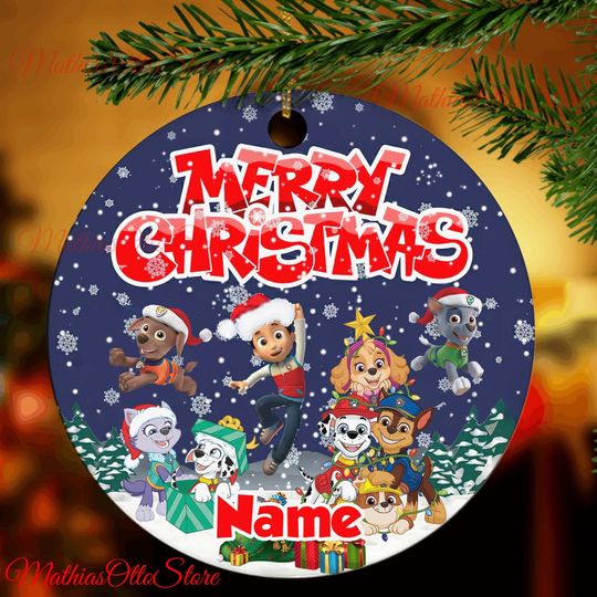Paw Patrol Ornament, Personalized Ornaments, Paw Patrol Christmas