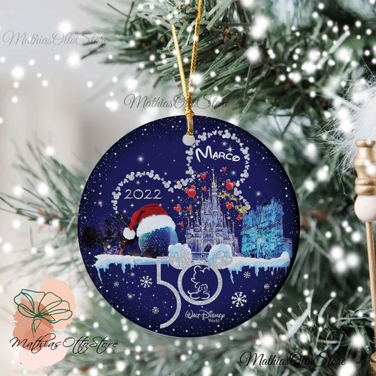 Disney 50th Ornament, Disneyland, Wdw 50th Anniversary Ornament