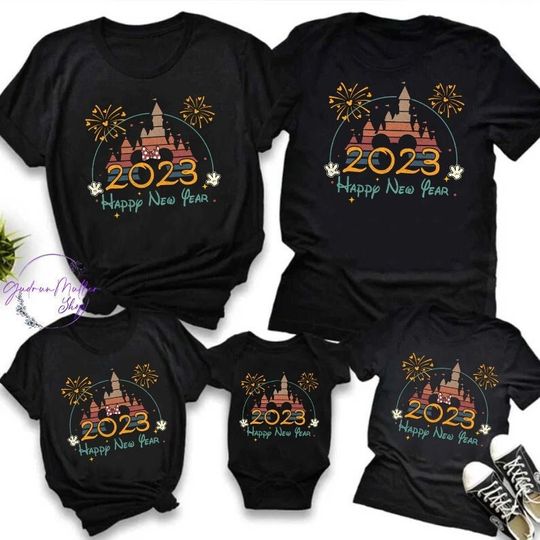 Disney 2023 Family Matching Shirt, Disney Happy New Year Shirt, Magic Kingdom New Year Shirt