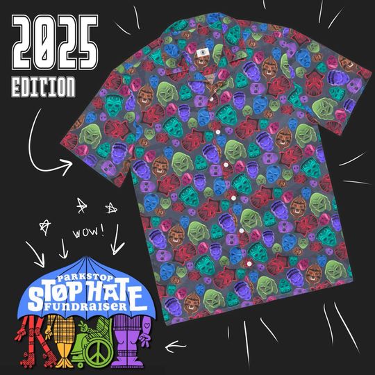 STOP HATE (2025 Edition) Dark Universe (Universal Monsters) Unisex Button Shirt