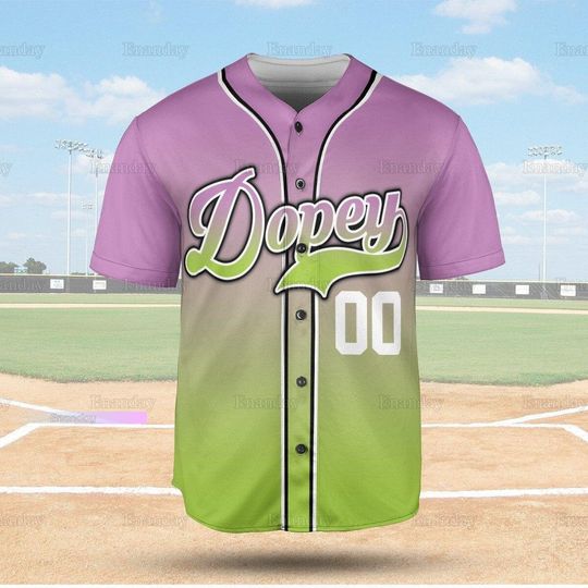 Dopey Baseball Jersey, Custom Dopey Jersey, Seven Dwarfs