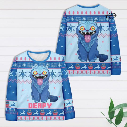Derpy Tiger Family Christmas Pajamas Set, Demon Style Matching PJs, Holiday Sleepwear for Mom Dad Kids, Funny Festive Gift