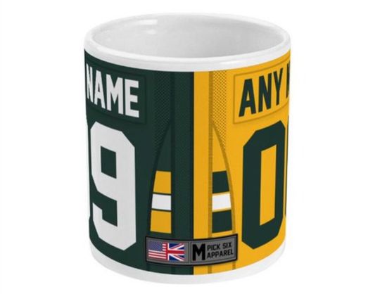 Green Bay Packers 2022 Theme Link Up Home Alternate Jersey 11oz Mug