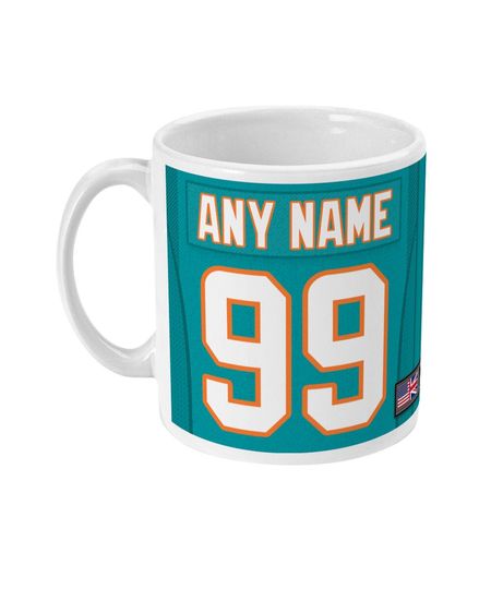 Miami Dolphins 2022 Theme Link Up Home Road Jersey 11oz Mug