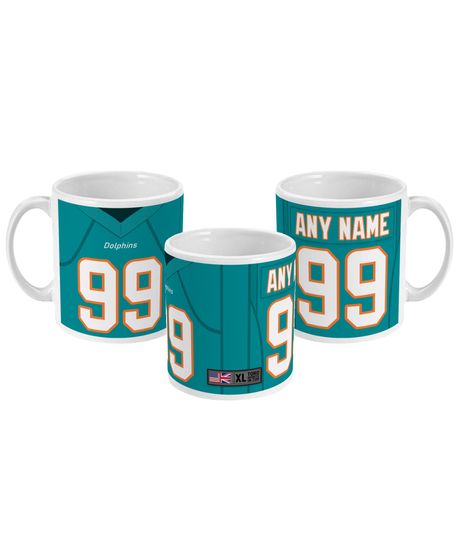 Miami Dolphins 2021 Theme Personalised Jersey 11oz Mug