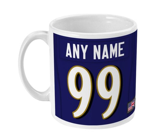 Baltimore Ravens 2021 Theme Link Up Home Road Jersey 11oz Mug