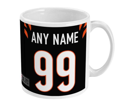 Cincinnati Bengals 2021/22 Theme Personalised Jersey 11oz Mug