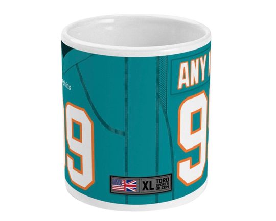 Miami Dolphins 2021 Theme Personalised Jersey 11oz Mug
