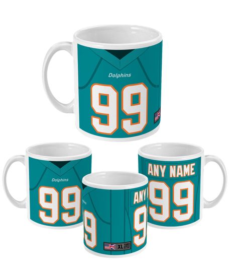 Miami Dolphins 2021 Theme Personalised Jersey 11oz Mug