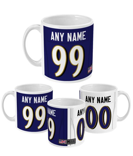 Baltimore Ravens 2021 Theme Link Up Home Road Jersey 11oz Mug