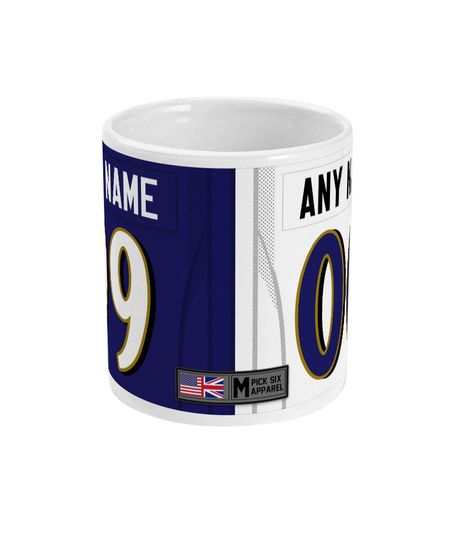 Baltimore Ravens 2021 Theme Link Up Home Road Jersey 11oz Mug