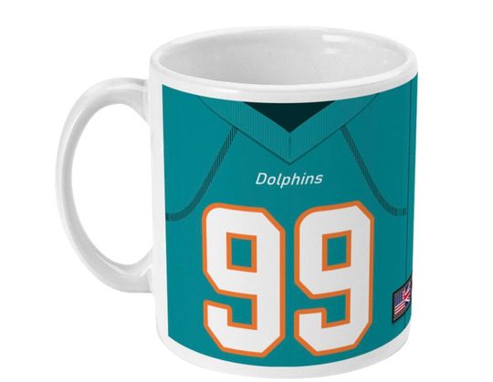 Miami Dolphins 2021 Theme Personalised Jersey 11oz Mug