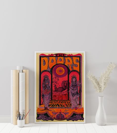 The Doors Poster - 1968 The Doors Sacramento Memorial Auditorium