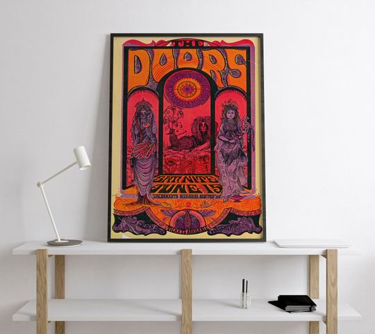 The Doors Poster - 1968 The Doors Sacramento Memorial Auditorium