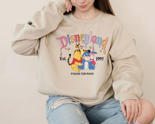 Disneyland Sweatshirt, Winnie The Pooh Sweatshirt, Disneyland Est 1995 Sweatshirt, Pooh Bear Sweatshirt, Disney Pooh Sweatshirt, XT-060108