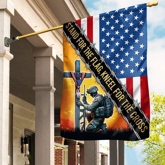 Military Veteran Memorial Flag, Veteran Memorial House Flag, Memorial Day Flag