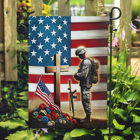 Remembrance Veteran Day Garden Flag, Thank You Veterans Flag