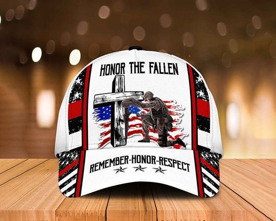 The Fallen Cap Baseball Fitted Cap, Veteran Classic Cap for husband
