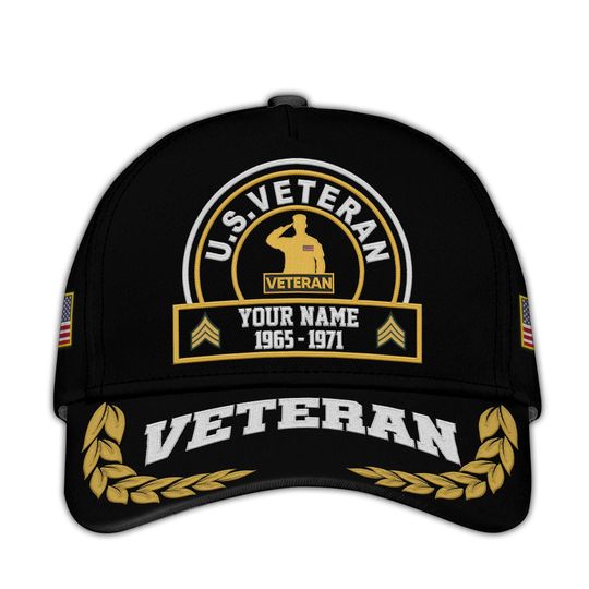 Personalized Embroidered Veteran Baseball Cap
