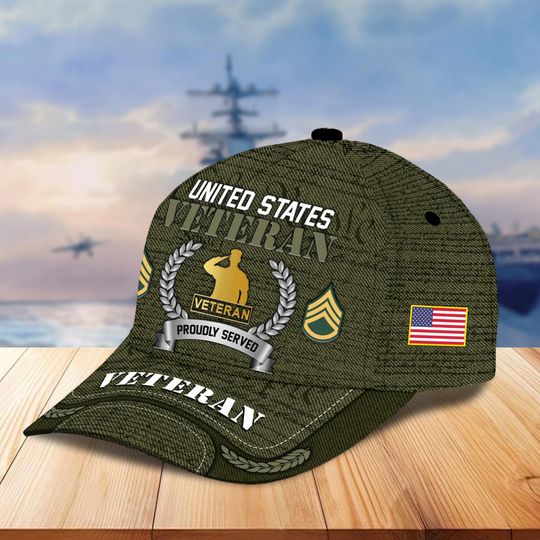 Personalized Military Veteran Caps  Patriotic Baseball Cap, Veteran Hat For Men