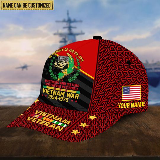 Vietnam Veteran Hats For Men Personalized US Veteran Hat