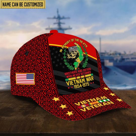 Vietnam Veteran Hats For Men Personalized US Veteran Hat