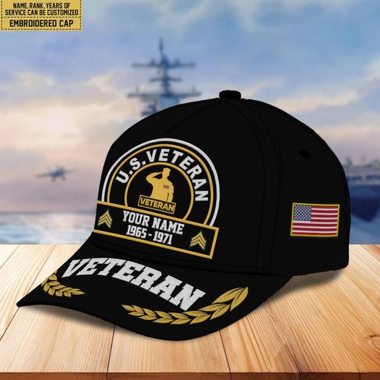 Personalized Embroidered Veteran Baseball Cap