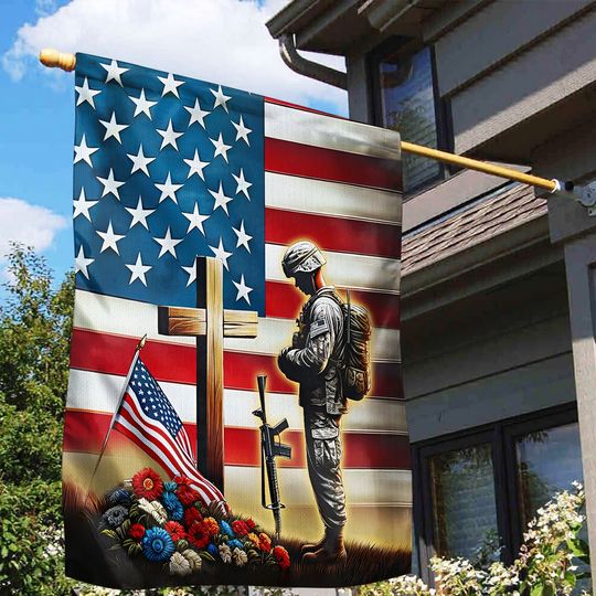 Remembrance Veteran Day Garden Flag, Thank You Veterans Flag
