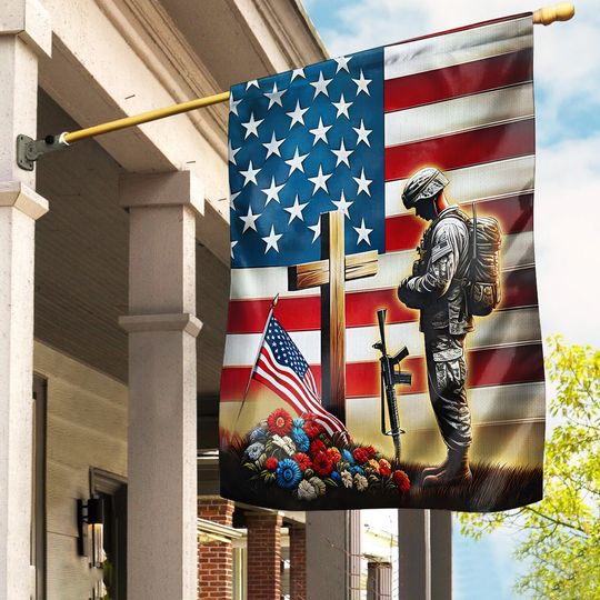 Remembrance Veteran Day Garden Flag, Thank You Veterans Flag