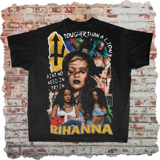 Rihanna Rap Tee Double Sided, Bad Gal RiRi Modern Bootleg Rap Tee