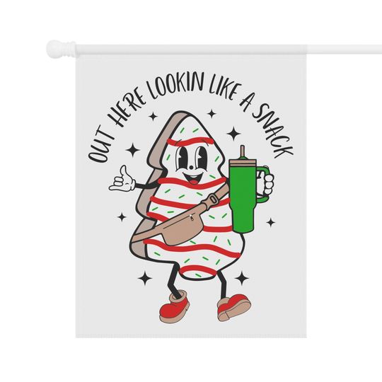 Funny Christmas Yard Flag: Cookie Snack Holiday Decor