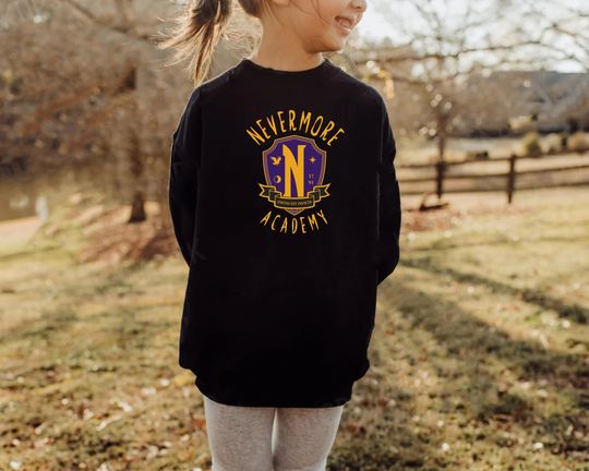 Nevermore Academy Youth Sweatshirt, Wednesday Adam Sweatshirt