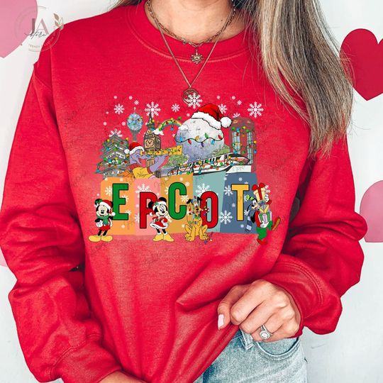 Vintage Christmas Disney Epcot Sweatshirt