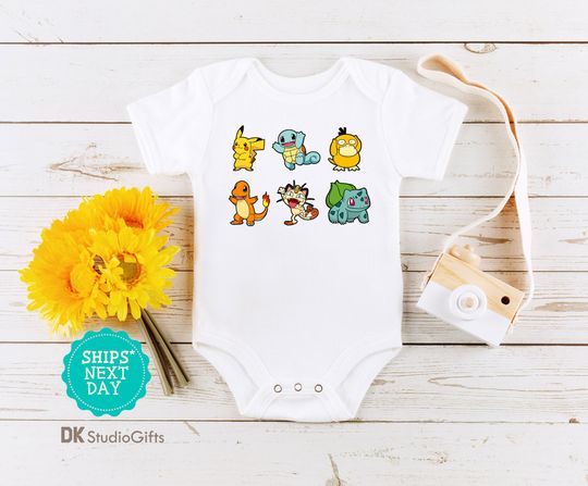 PKM Characters Inspired Baby onesie