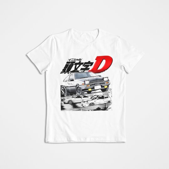 Vintage Graphic T-Shirt, Graphic Tee ~ Initial-D, Anime
